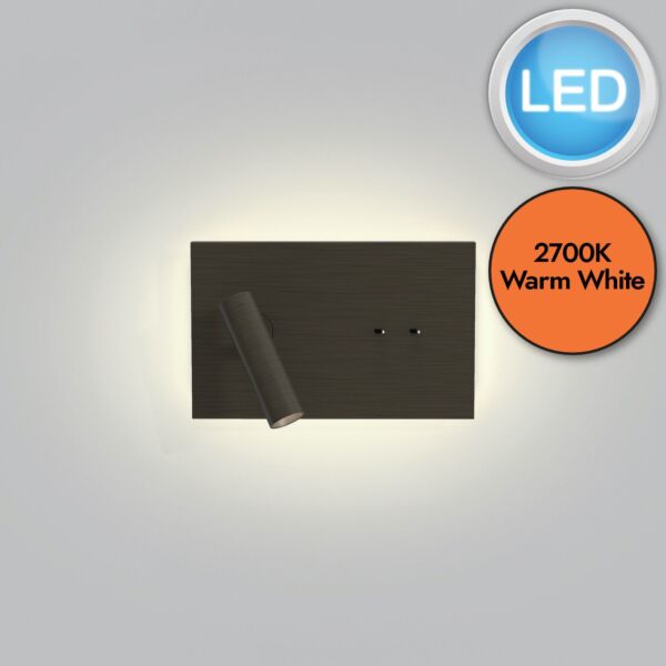 Astro Lighting - Edge - 1352040 - LED Bronze Reading Wall Light