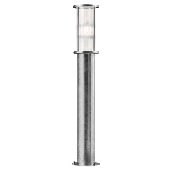 Nordlux - Linton - 2218308031 - Galvanized Steel Clear Ribbed Glass IP54 Outdoor Post Light