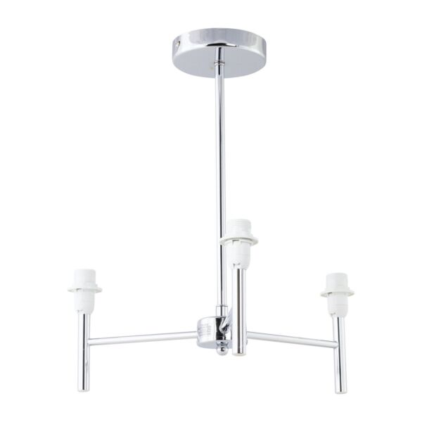 Brea - Chrome 3 Arm Semi Flush Fitting Only