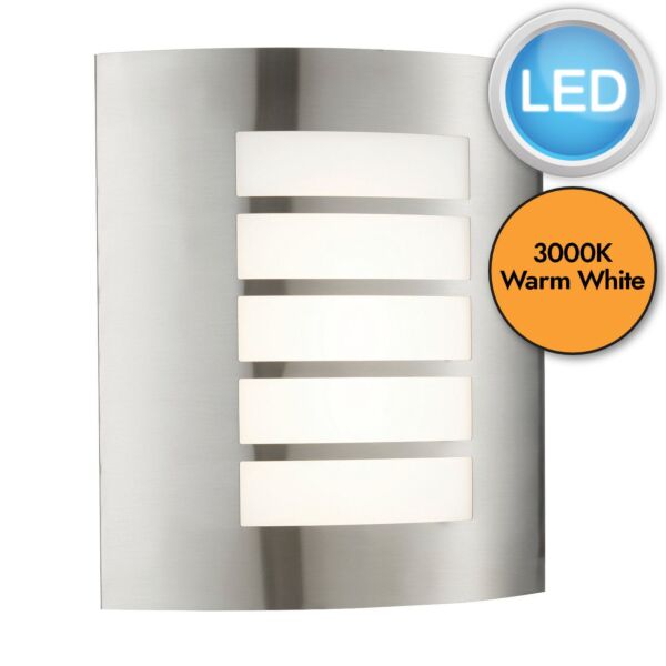 Saxby Lighting - Bianco LED - 75930 - LED Stainless Steel Opal IP44 Outdoor Bulkhead Light