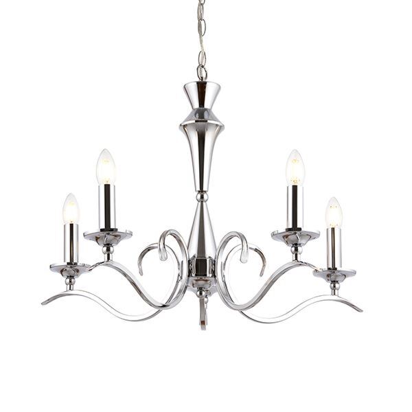 Endon Lighting - Kora - KORA-5CH - Chrome 5 Light Chandelier