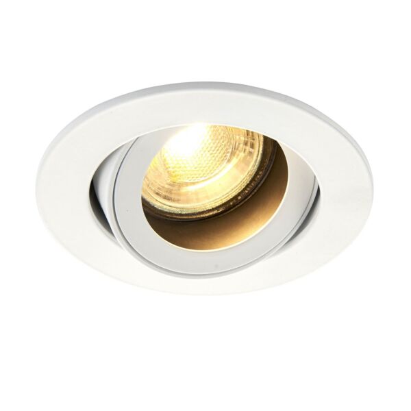 Saxby Lighting - Cast - 81739 - White Tilt Anti Glare Recessed Ceiling Downlight