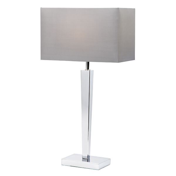 Endon Lighting - Moreto - MORETO - Chrome Grey Table Lamp With Shade