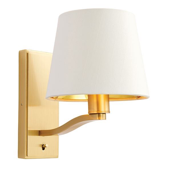 Endon Lighting - Harvey - 69083 - Gold Vintage White Wall Light