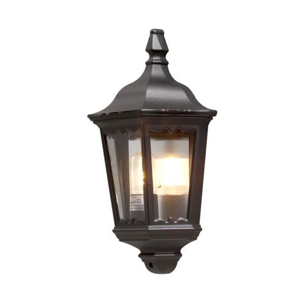 Konstsmide - Firenze - 7229-750 - Black Outdoor Half Lantern Wall Light