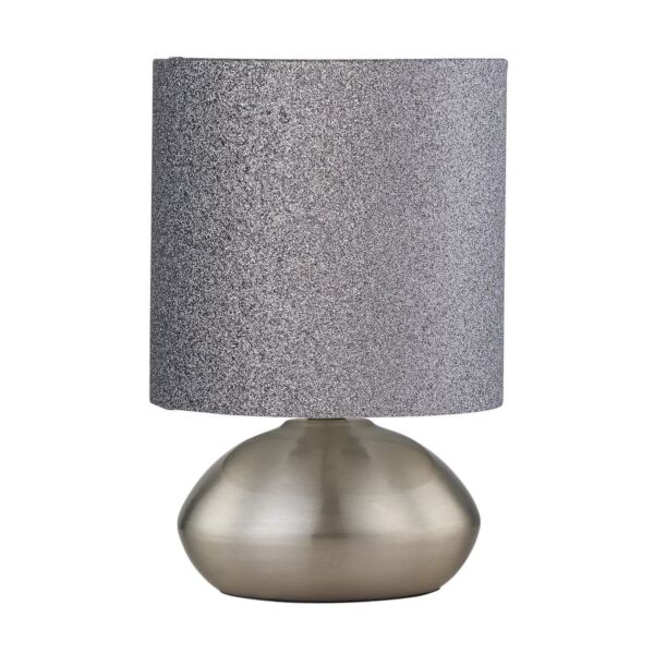 Jenson - Brushed Chrome Touch Table Lamp with Glitter Shade