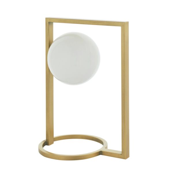 Elegance - Brushed Gold and Opal Glass Table Lamp