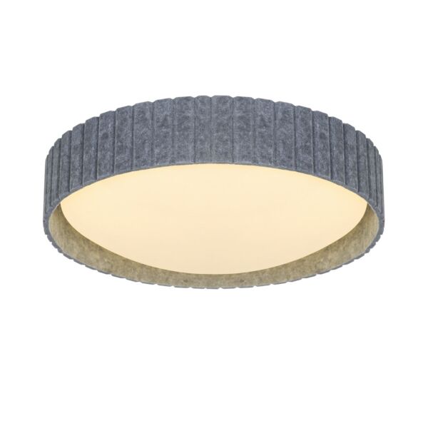 Nordlux - Corato - 2512456010 - Opal Grey Felt 3 Light Flush Ceiling Light