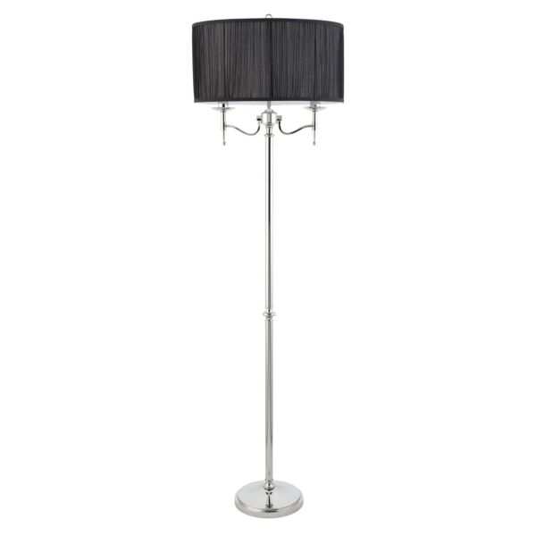 Interiors 1900 - Stanford - 63624 - Nickel Black 2 Light Floor Lamp