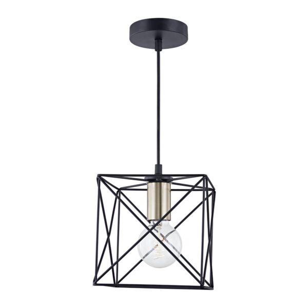 Geosphere - Matt Black with Brushed Gold Pendant Ceiling Light