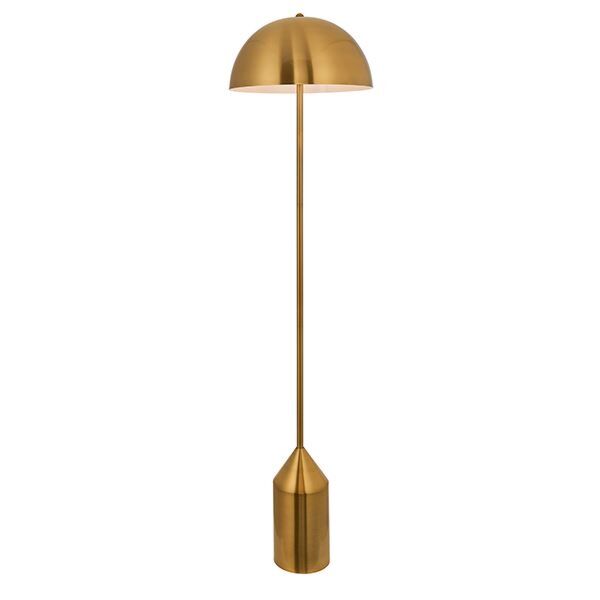 Endon Lighting - Nova - 90521 - Antique Brass White Floor Lamp