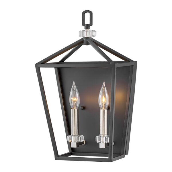 Quintiesse - Stinson - QN-STINSON2-BK - Black Nickel 2 Light Wall Light