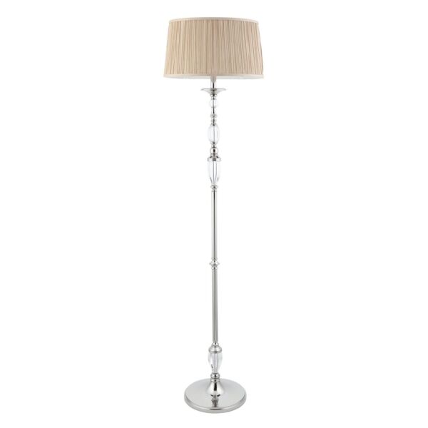 Interiors 1900 - Polina - 70818 - Nickel Beige Floor Lamp