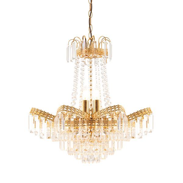 Endon Lighting - Adagio - 96819-GO - Gold Clear Glass 9 Light Chandelier