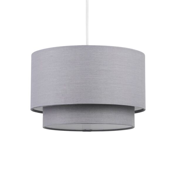 Dark Grey 2 Tier Ceiling Light Shade