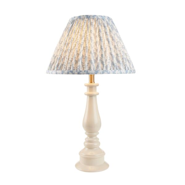 Endon Lighting - Myrtle & Leaf 30cm - 114954 - White Warm Brass Blue Table Lamp With Shade