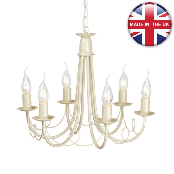 Elstead - Minster MN6-IV-GOLD Chandelier