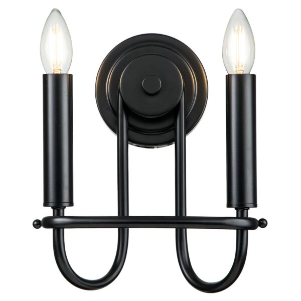 Kichler Lighting - Capitol Hill - KL-CAPITOL-HILL2-BLK - Black 2 Light Wall Light