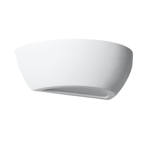 Mazzaro - White E14 Plaster Wall Light