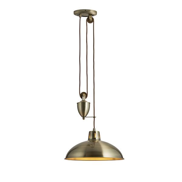 Endon Lighting - Polka - POLKA-AB - Antique Brass Ceiling Pendant Light