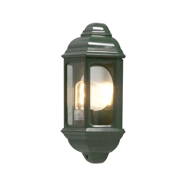 Konstsmide - Cagliari - 7011-600 - Green Outdoor Half Lantern Wall Light